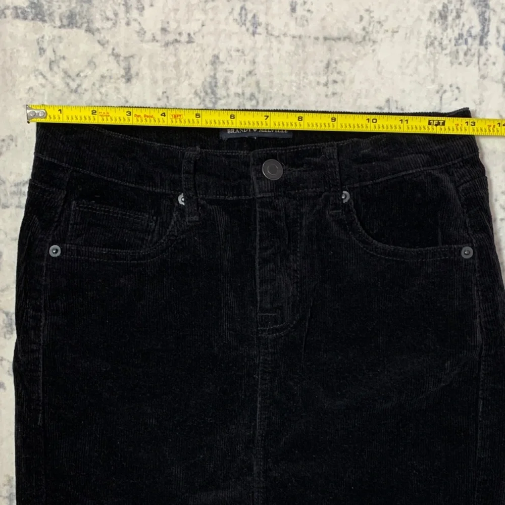 Brandy Melville Black Corduroy Mini Skirt